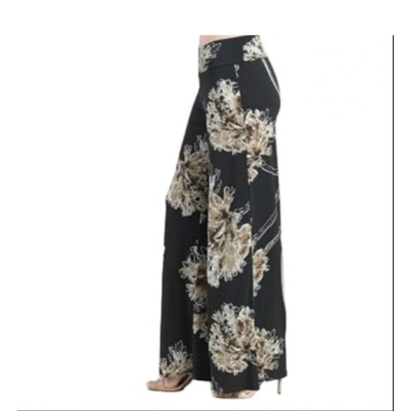 Clara Sun Woo Textured Mum Blossom Palazzo Pant 1X NWT - Picture 3 of 4